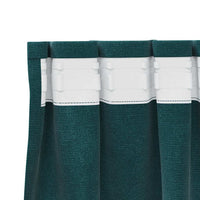 Tende con tende 2 pcs Verde scuro 140 x 245 cm Velluto 4107216