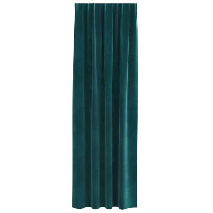 Tende con tende 2 pcs Verde scuro 140 x 245 cm Velluto 4107216