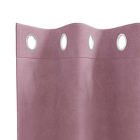 Tende con tende 2 pcs Rosa scuro 140 x 245 cm Velluto 4107241