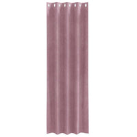 Tende con tende 2 pcs Rosa scuro 140 x 245 cm Velluto 4107241