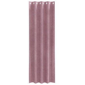 Tende con tende 2 pcs Rosa scuro 140 x 260 cm Velluto 4107242