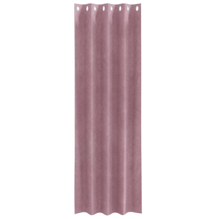 Tende con tende 2 pcs Rosa scuro 140 x 260 cm Velluto 4107242
