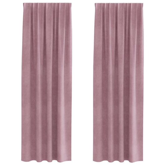 Tende oscuranti 2 pcs Rosa scuro 140 x 260 cm Velluto 4107247