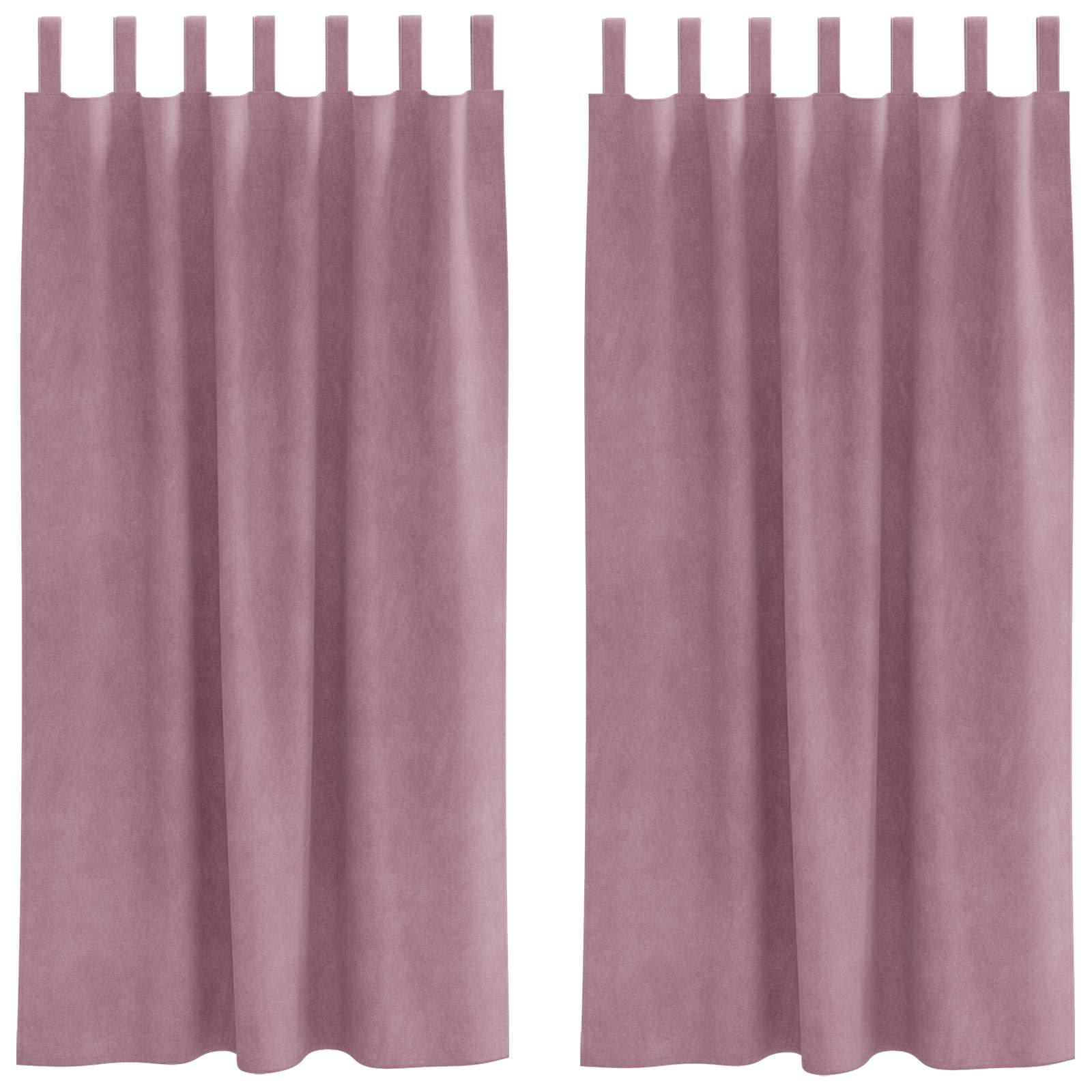 Tende oscuranti 2 pcs Rosa scuro 140 x 175 cm Velluto 4107249