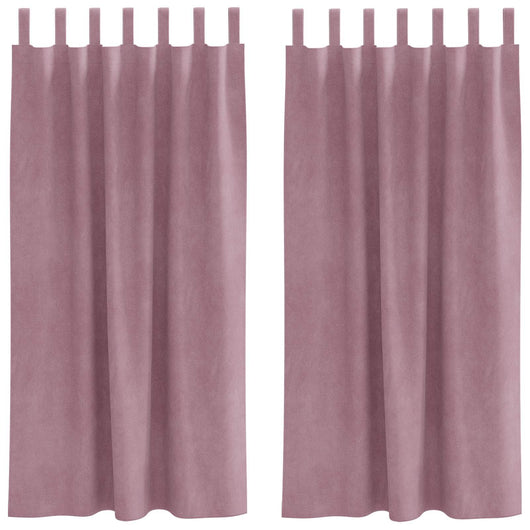 Tende oscuranti 2 pcs Rosa scuro 140 x 175 cm Velluto 4107249