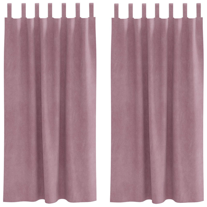 Tende oscuranti 2 pcs Rosa scuro 140 x 175 cm Velluto 4107249