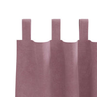 Tende con tende 2 pcs Rosa scuro 140 x 245 cm Velluto 4107251