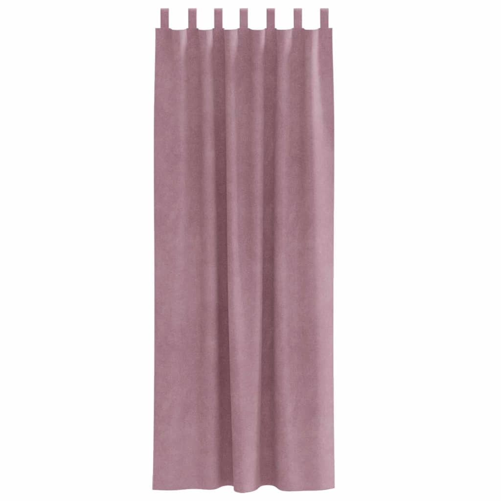 Tende con tende 2 pcs Rosa scuro 140 x 260 cm Velluto 4107252