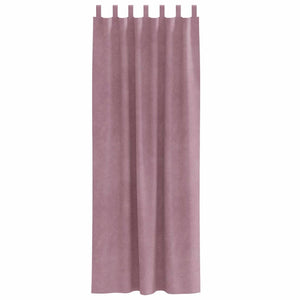 Tende con tende 2 pcs Rosa scuro 140 x 260 cm Velluto 4107252