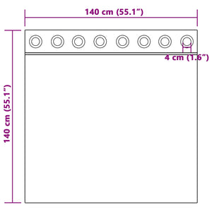 Tende oscuranti 2 pcs Grigio chiaro 140 x 140 cm Velluto 4107253
