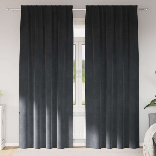 Tende oscuranti 2 pcs Grigio chiaro 140 x 260 cm Velluto 4107262