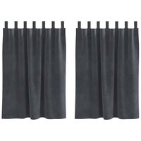 Tende con tende 2 pcs Grigio chiaro 140 x 140 cm Velluto 4107263