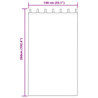 Tende oscuranti 2 pcs Grigio chiaro 140 x 260 cm Velluto 4107267