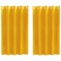 Tende oscuranti 2 pcs Giallo senape 140 x 140 cm Velluto 4107268