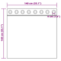 Tende oscuranti 2 pcs Giallo senape 140 x 140 cm Velluto 4107268