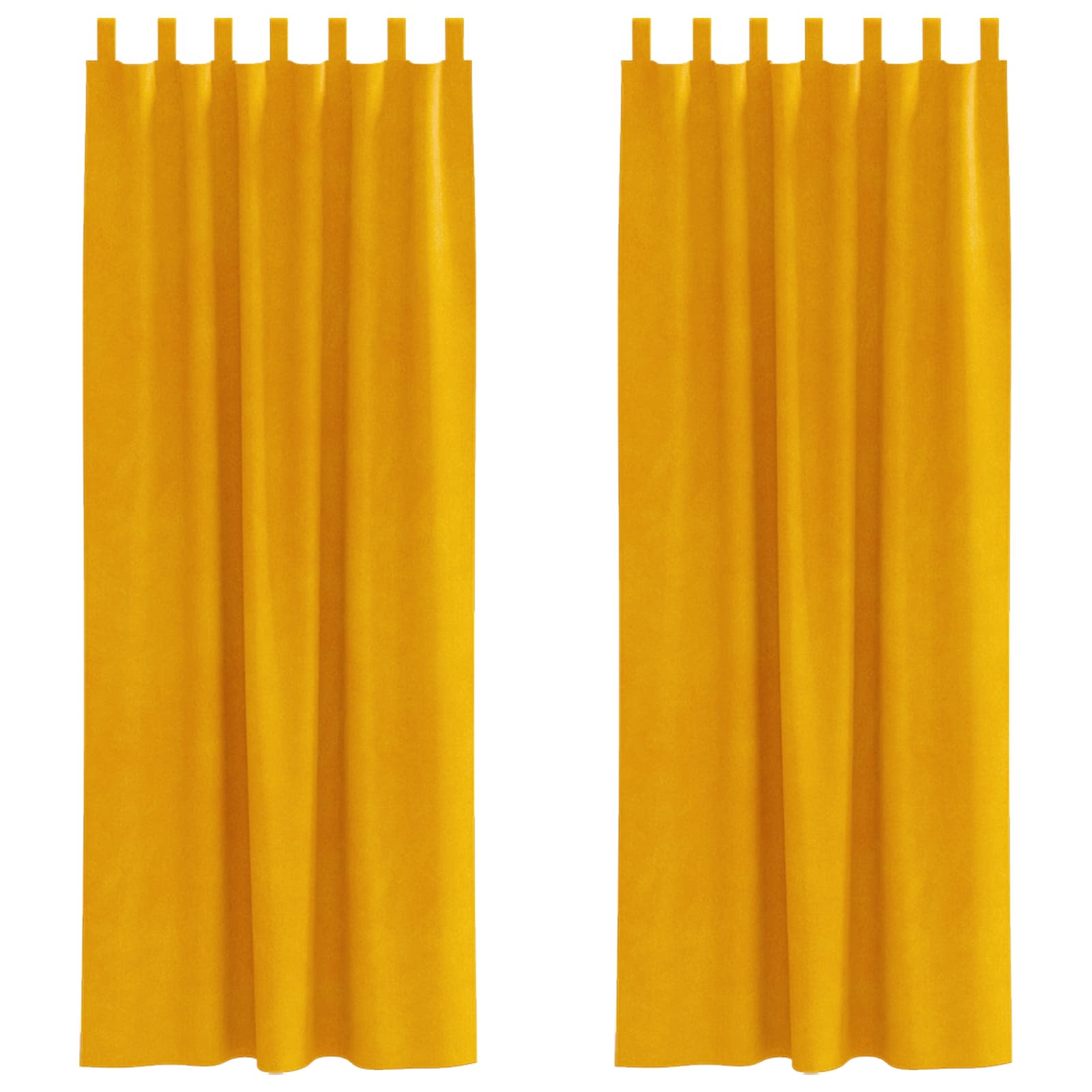 Tende oscuranti 2 pcs Giallo senape 140 x 245 cm Velluto 4107281