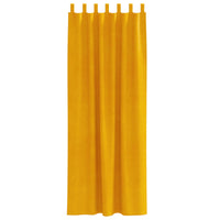 Tende oscuranti 2 pcs Giallo senape 140 x 245 cm Velluto 4107281