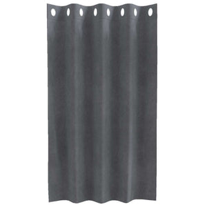 Tende con tende 2 pcs Grigio chiaro 140 x 140 cm Velluto 4107283
