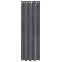 Tende con tende 2 pcs Grigio chiaro 140 x 260 cm Velluto 4107287
