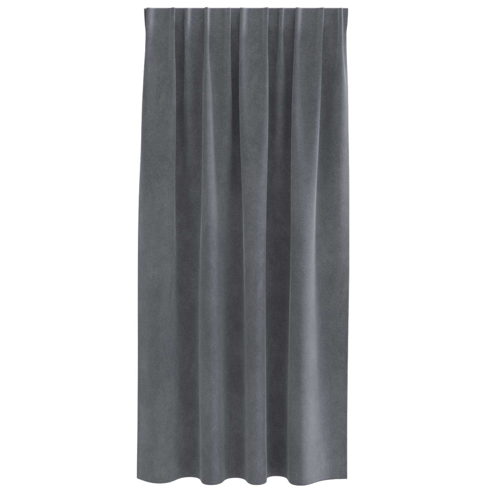 Tende oscuranti 2 pcs Grigio chiaro 140 x 175 cm Velluto 4107289