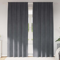 Tende oscuranti 2 pcs Grigio chiaro 140 x 225 cm Velluto 4107290