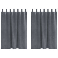 Tende oscuranti 2 pcs Grigio chiaro 140 x 140 cm Velluto 4107293