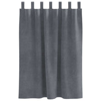 Tende oscuranti 2 pcs Grigio chiaro 140 x 140 cm Velluto 4107293