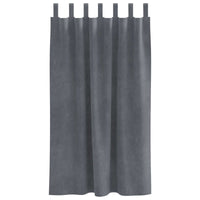 Tende oscuranti 2 pcs Grigio chiaro 140 x 175 cm Velluto 4107294