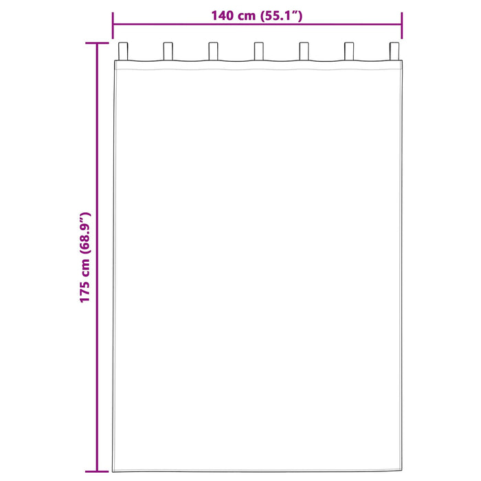Tende oscuranti 2 pcs Grigio chiaro 140 x 175 cm Velluto 4107294