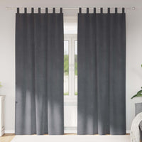 Tende oscuranti 2 pcs Grigio chiaro 140 x 225 cm Velluto 4107295