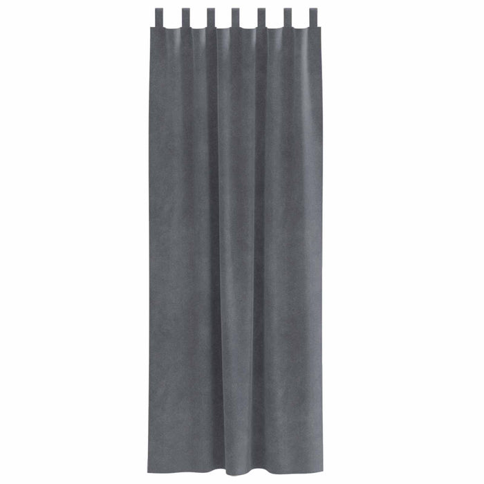 Tende oscuranti 2 pcs Grigio chiaro 140 x 225 cm Velluto 4107295