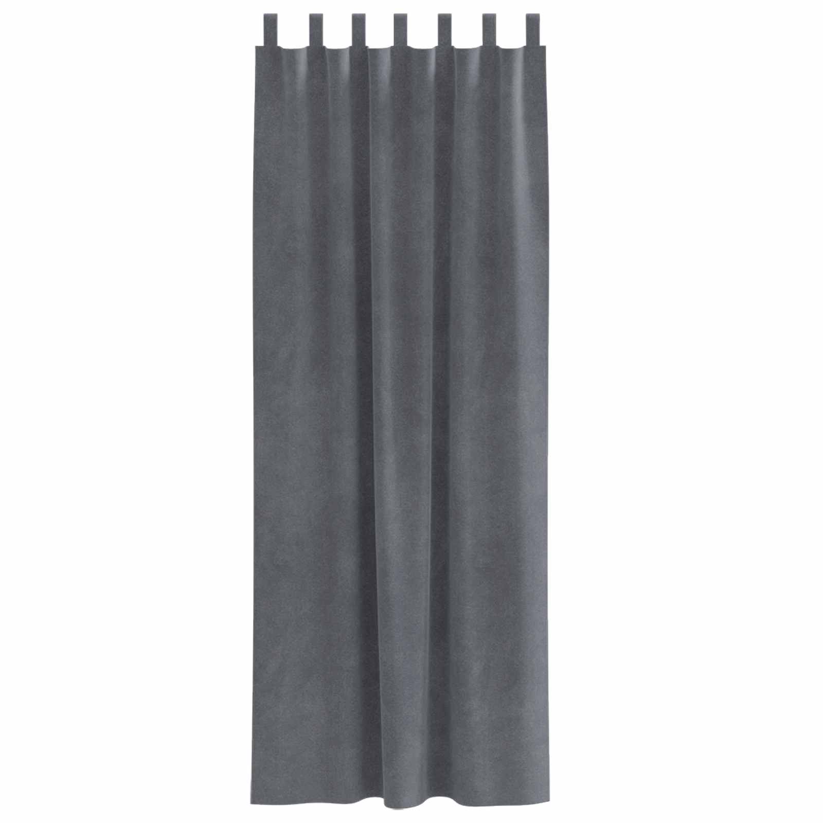 Tende oscuranti 2 pcs Grigio chiaro 140 x 225 cm Velluto 4107295