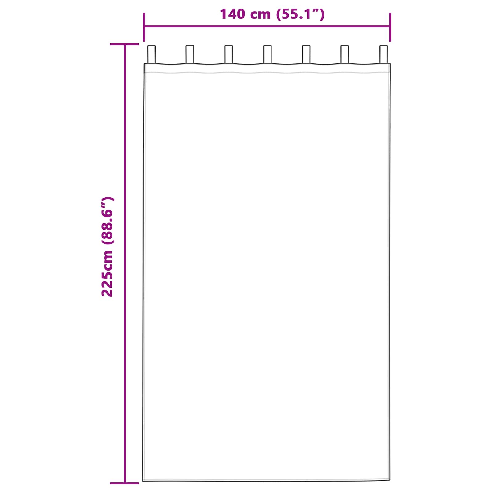 Tende oscuranti 2 pcs Grigio chiaro 140 x 225 cm Velluto 4107295