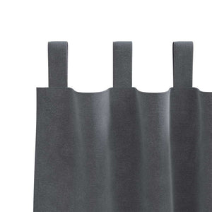 Tende con tende 2 pcs Grigio chiaro 140 x 245 cm Velluto 4107296