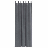 Tende con tende 2 pcs Grigio chiaro 140 x 245 cm Velluto 4107296