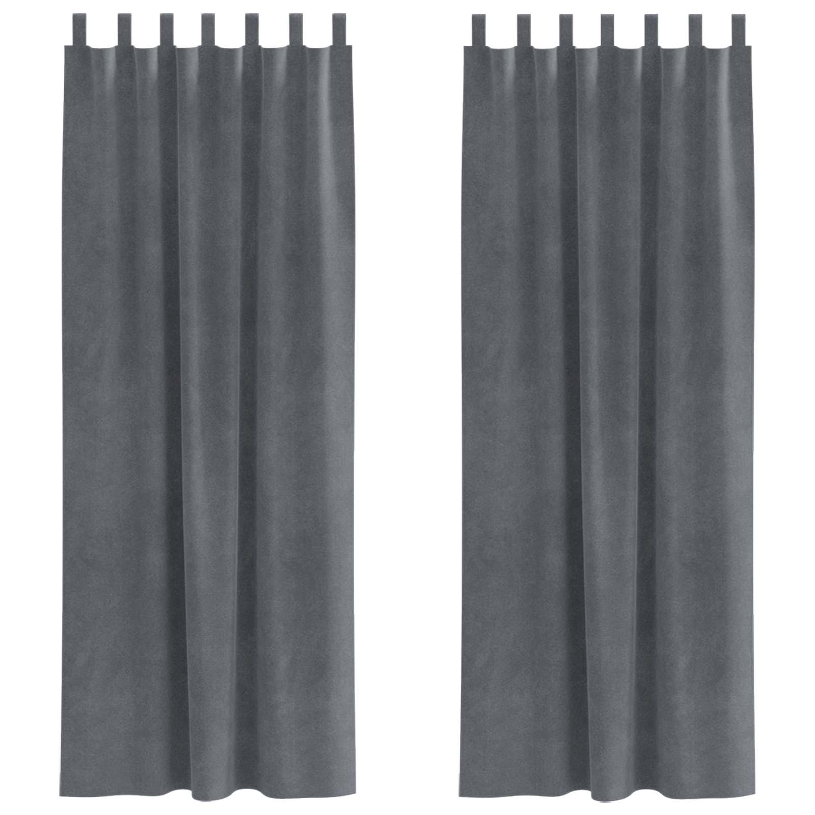 Tende oscuranti 2 pcs Grigio chiaro 140 x 260 cm Velluto 4107297