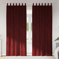 Tende oscuranti 2 pcs Rosso Vino 140 x 245 cm Velluto 4107311