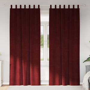 Tende oscuranti 2 pcs Rosso Vino 140 x 245 cm Velluto 4107311
