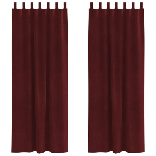 Tende oscuranti 2 pcs Rosso Vino 140 x 245 cm Velluto 4107311
