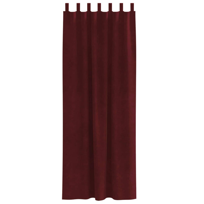 Tende oscuranti 2 pcs Rosso Vino 140 x 245 cm Velluto 4107311
