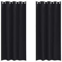 Tende oscuranti con tende Nero Poliestere 4107320