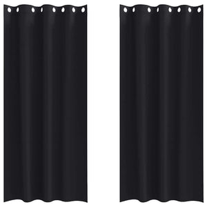 Tende oscuranti con tende Nero Poliestere 4107320