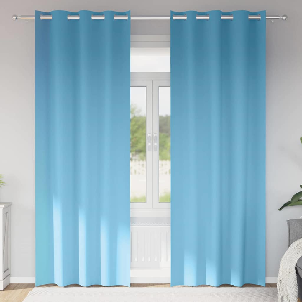Tende oscuranti con tende Blu Chiaro Poliestere 4107327