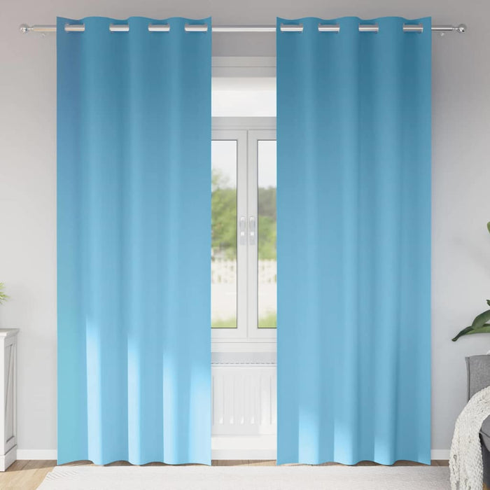 Tende oscuranti con tende Blu Chiaro Poliestere 4107327
