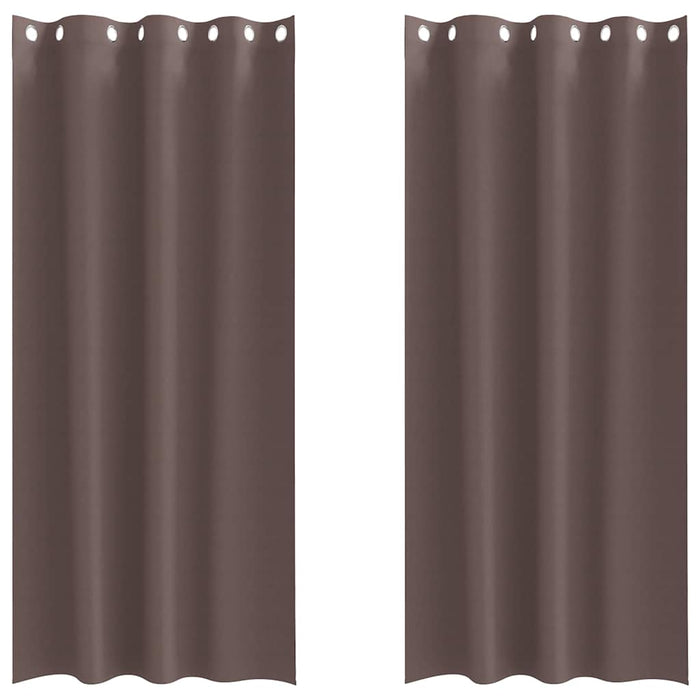 Tende oscuranti con tende Marrone Scuro Poliestere 4107336