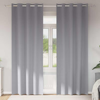Tende oscuranti con tende Grigio chiaro Poliestere 4107345