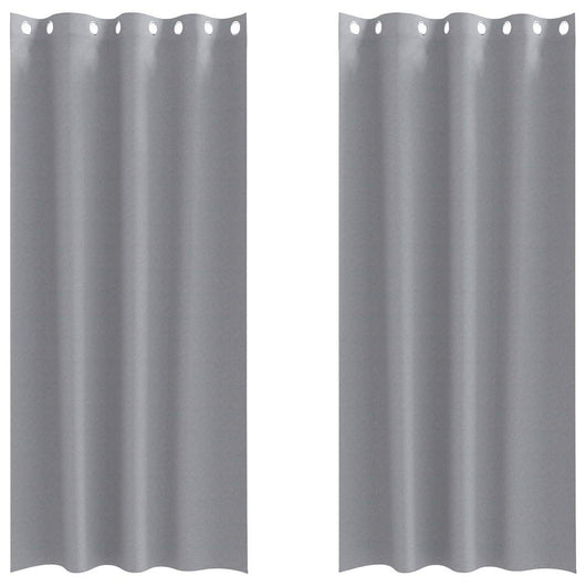 Tende oscuranti con tende Grigio chiaro Poliestere 4107345