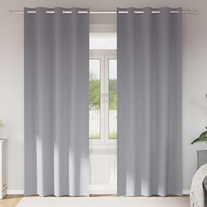 Tende oscuranti con tende Grigio chiaro Poliestere 4107346