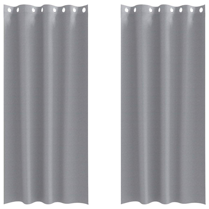 Tende oscuranti con tende Grigio chiaro Poliestere 4107347