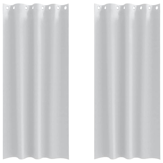 vidaXL Tende con tende 2 pcs Grigio Chiaro Poliestere